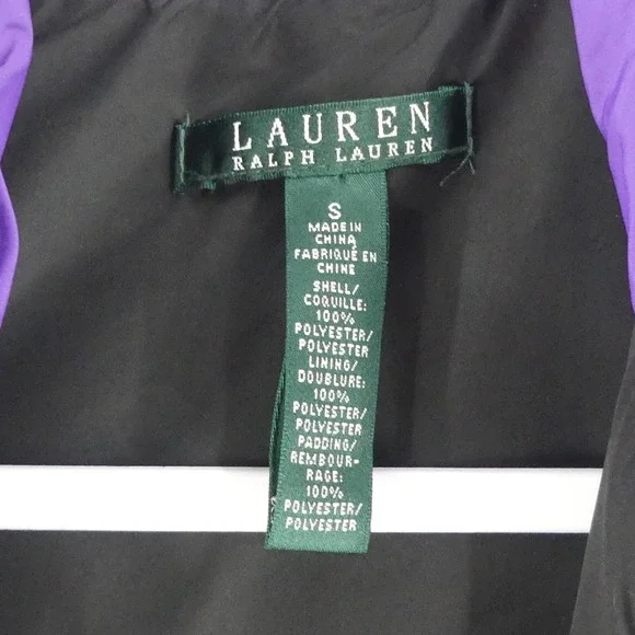 Lauren Ralph Lauren Purple Quilted Puffer Vest Full Zip Sleeveless Womens Small - Picture 2 of 10